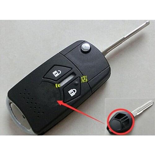 2 Buttons Modified Flip Folding Remote Key Shell Case For Mitsubishi Eclipse Lancer Fob Key Cover 5PCS/lot