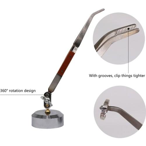 Third Hand With Tweezer Cross Lock Soldering Tool Multi-directional rotation Welding auxiliary clip Jewelry making tools