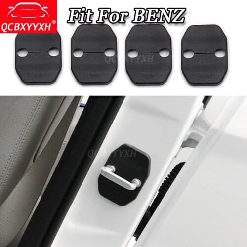 QCBXYYXH 4pcs/set Door Lock Protective Cover For Mercedes Benz C180 C200 C260 GLC-Class ML E200 GLK-Class GLA-Class CLA-Class