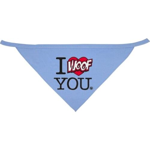 I Woof You Pattern Neck Adjustable Dog Bandana Pet Scarf Cute Neckerchief For Puppy Dog Cat Pet Bibs