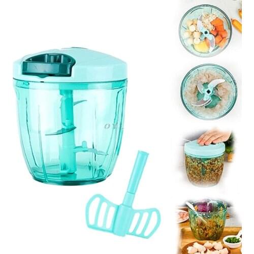 Manual Food Processor Chopper Blender Slicer Safe Free Durable Portable Kitchen Household Vegetables Fruit Meat Processor