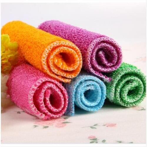 Anti-grease Dishcloth Bamboo Fiber Washing Towel Kitchen Cleaning Wiping Rags Cleaning Wiper Cloth Duster Cloth Drop Shipping