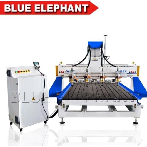 CNC wood carving machine one head with multi spindles cnc router 1325 four spindles high efficiency