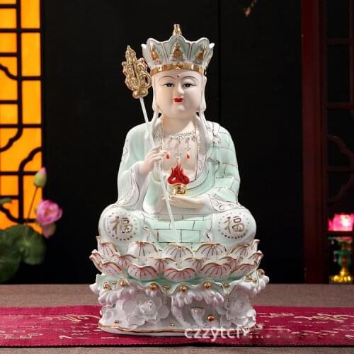 Buddha Statue, Tibetan King Statue, Buddhist Supplies, Ceramic Buddha Statue, Ceramic Crafts, Holiday Gift, Tibetan Buddhism