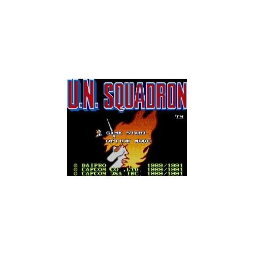 U.N. Squadron 16 Bit Big Gray Game Card For NTSC USA Game Console