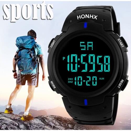 Outdoor Sport Watch Mens Multifunction Watches LED Camping Out Digital Quartz Military Luxury Sport Date Watch reloj hombre