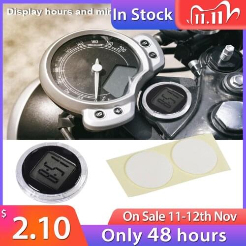 Motorcycle Digital Clock Stick-on Universal Waterproof Electronic Watch Moto Digital Clock With Stopwatch