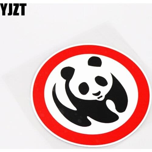 YJZT 12.6CM*12.6CM Creative Animal Panda Car-styling Car Sticker Decal PVC Accessories 13-0941