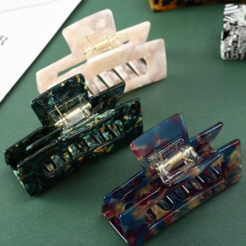 7.8cm High-quality Women Geometric Clips Hair Barrettes Acetate Fashion Hairpins Perfect Gift Sweet Hair Clips
