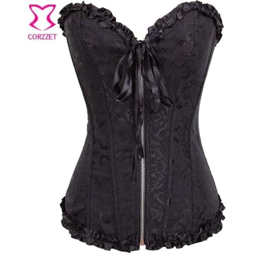 Victorian Jacquard Overbust Corpetes E Espartilhos Para Festa Gothic Clothing Women Corselet Plus Size Waist Trainer Corset 6XL
