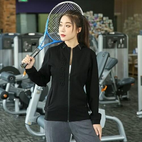 Plus Size Women Sport Jacket Hoodie Autumn Winter Loose Running Jogging Fitness Gym Workout Casual Coat Sweatshirt Sportswear