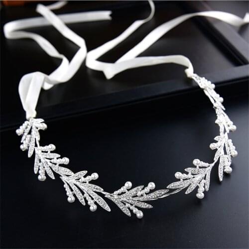 Pearl Wedding Bridal Tiara Bride headbands Women Prom Headdress Hair Ornaments Wedding Hair Jewelry Accessories