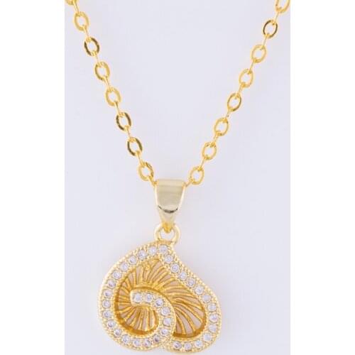 Gold rose gold copper zircon pendant necklace for women girls collares largos de moda 2018 bijoux femme