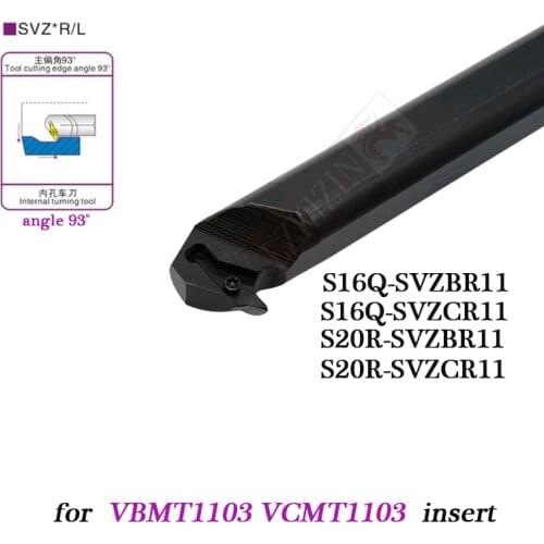1pc CNC Tool S16Q S20R SVZBR11 SVZCR11 Internal turning Tool Lathe Boring Bar SVZBR SVZCR Holder for VBMT VCMT VBGT VCGT Insert