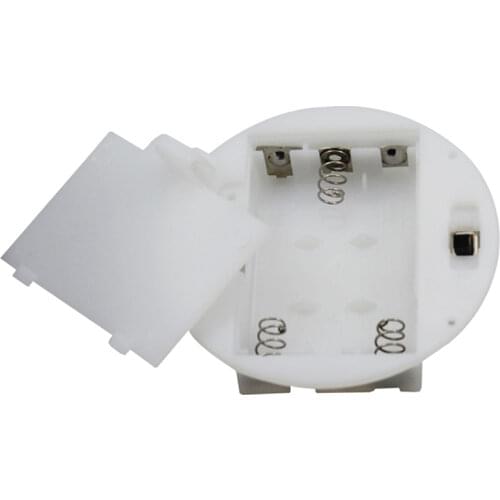 2pcs/lot 3 AAA Battery Holder Case Plastic Battery Storage Box With Cover&Switch Round Battery Holder Box 4.5V Organizer Holder