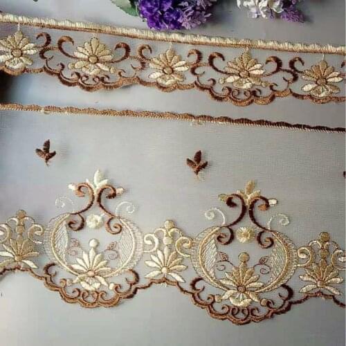 2 yards 182 cm Strip Lace Ribbon Trims Webbing Applique for Sofa Cover Curtain Home Textiles Trimmings Embroidered Lace Fabric