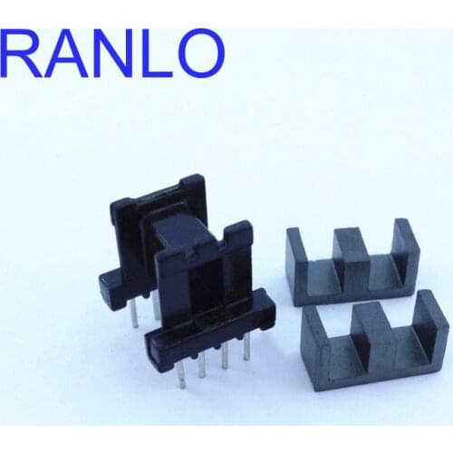 20sets/lot EE13 magnet transformer bobbin +PC magnetic ferrite core , horizontal 8Pin (4+4)