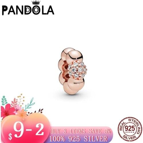 2021 new 925 Sterling Silver Small spacer Charms Beads Bracelet Fit Original Pandora Bracelet DIY Jewelry For Women