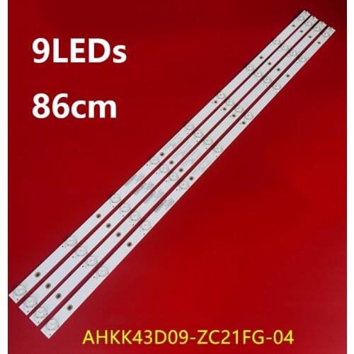 4PCS LED Backlight Srrip 9 lamps AHKK43D09-ZC21FG-04 303AK430033 For LED43M2000A