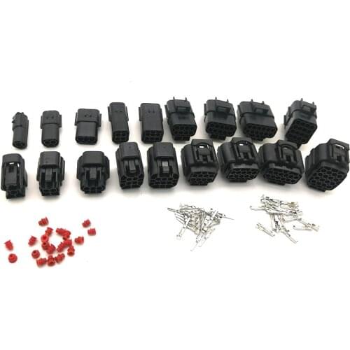 9SET/Lot 1/2/3/4/6/8/10/12/16 Pin Way Waterproof Wire Connector Plug Car Auto Sealed Electrical Set Car Truck connectors