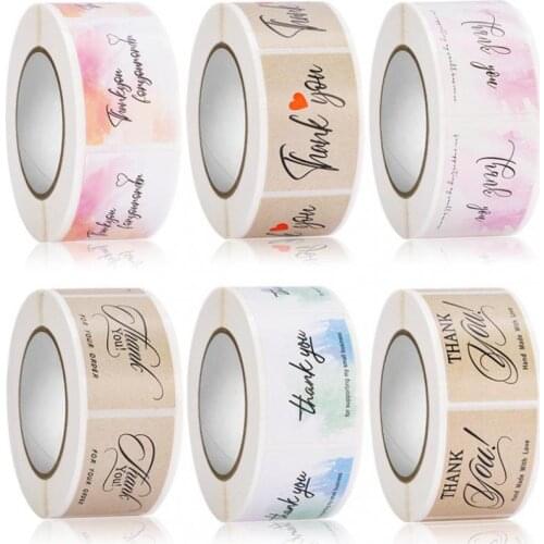 Watercolor Thank You Stickers 350pcs Kraft Thank You Labels for Small Business Bubble Mailers Party Gift Wrap Packaging Shipping