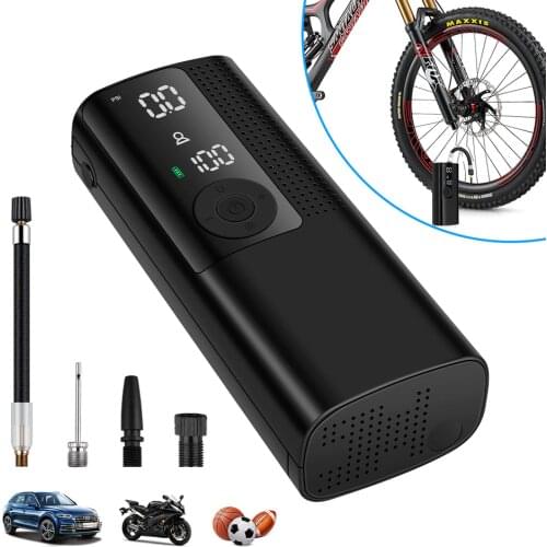 Car Electrical Air Pump Mini Portable Wireless Tire Inflatable Pump Inflator Air Compressor Pump for Car Motorcycle Bicycle ball