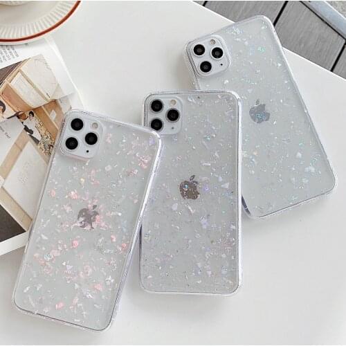 Glitter Transparent Case for IPhone 11 Pro XS Max Case Soft Silicon Luxury Back Cover for IPhone XR X 6S 7 8 Plus 11P Case Bling