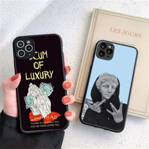 Art David Phone Case For iPhone 11 12 11Pro Max Funny Character Matte TPU+PC Back Cover For iPhone X XR XS Xs Max 7 8 Plus 12Pro
