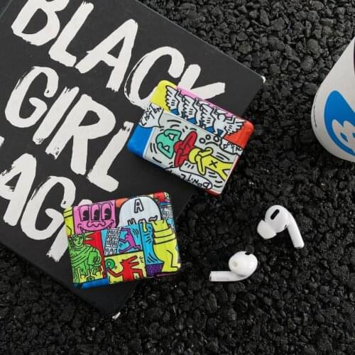 Graffiti Pattern Case For Apple Airpods pro 3 2 1 Cover Cute Silicone Bluetooth Earphone Case For airpod Capa Headphone Case Box