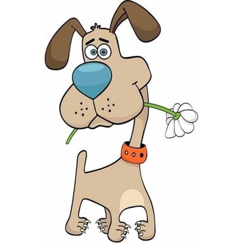 Dawasaru Cute Dog 3D Decals Waterproof Funny Cartoon Vinyl Sticker JDM Car Laptop Car Stickers Car Accessories 13cm X 8cm