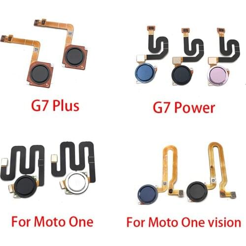 5Pcs Home Finger Reader Fingerprint Touch ID Sensor Return Key Home Button For Motorola Moto G7 Plus / G7 G8 Power / One Vision
