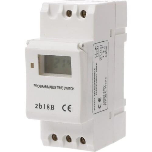 Electronic Microcomputer Weekly Digital Programmable TIMER Time Switch Control Relay 220 V AC 16A Din Rail Mount Wholesale-M52