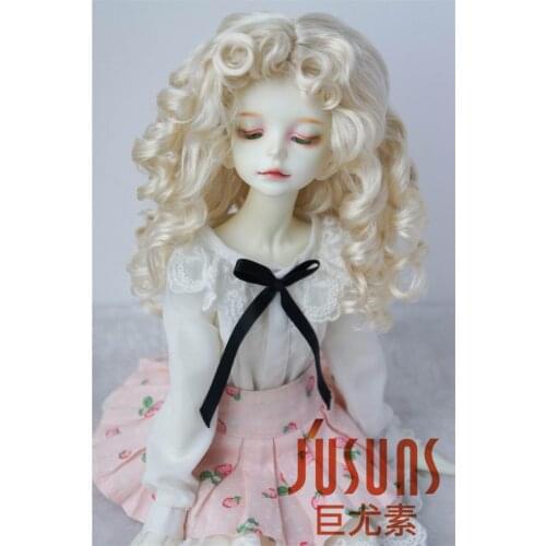 JD031 1/8 1/6 1/4 Long curly wig 5-6inch 6-7inch and 7-8inch synthetic Mohair wig for BJD doll YOSD MSD doll accessories