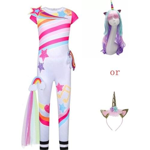 Kids Unicorn Cosplay Costume Halloween Costumes for Little Girls Fantasia Party Clothes Jumpsuit Baby Girl Children Christmas