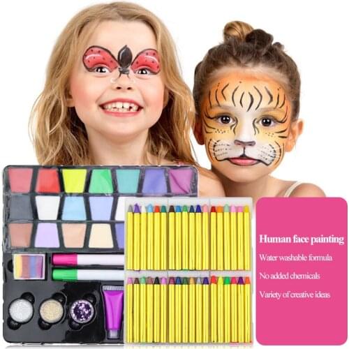 Face Art Painting Paints/Pigments/Crayon Makeup Safe Non Toxic Halloween Christmas Festival Makeup Cosplay Party Painting Makeup