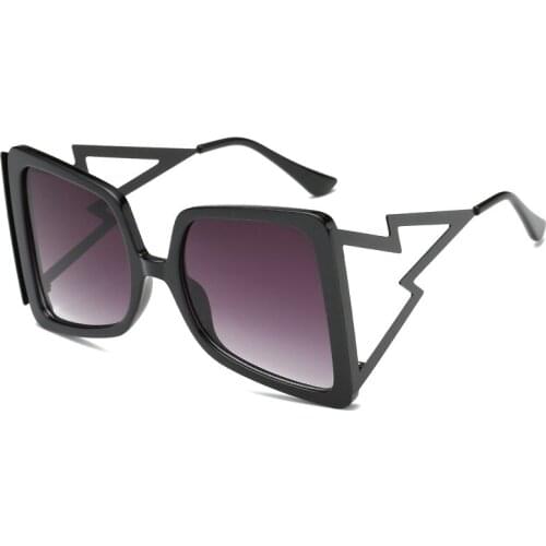 Square Women Men Sunglasses Lightning Frames Oversized Sun Glasses for Female (160mm) Brand Designer Vintage Retro Girl Glasses