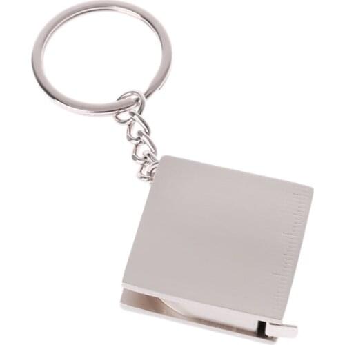 Metal Tape Measure Keychain Portable Keyring Ruler Multifunction Decoration Gift