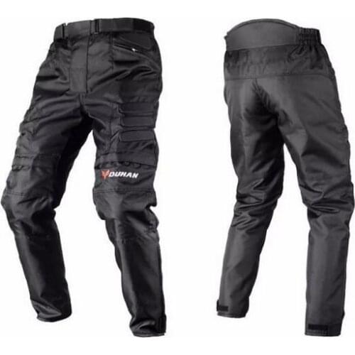 DUHAN Mens Windproof Motorcycle Riding Trousers Off-Road Racing Sports Knee Protective Sports Pants