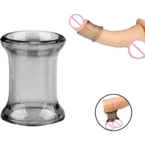Male Penis Scrotum Ring Soft Flexible TPE Cock Rings Ejaculation Delay Transparent Cockring Sex Toys Adult Products for Men