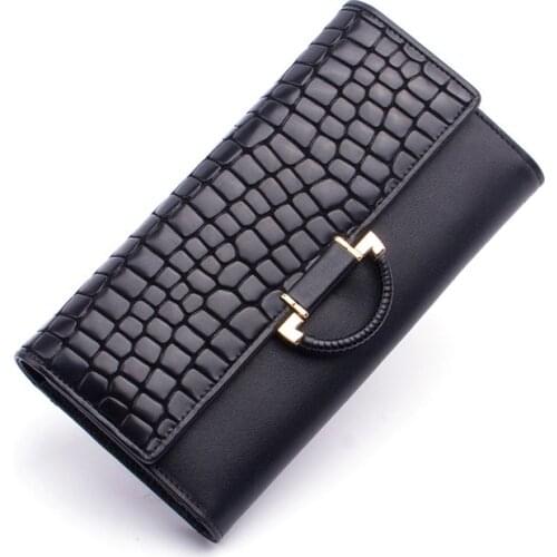 2020 Genuine Leaether Women Wallet Long Purses Hand Bag Female Design Coin Purse Slim Cowhide Leather ID Card Holder Wallets