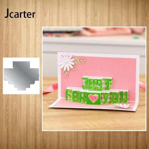 New Arrival Metal Cutting Dies Just for You Heart Craft Handmade Knife Mould Blade Punch Stencils Dies Cut Scrapbooking Model