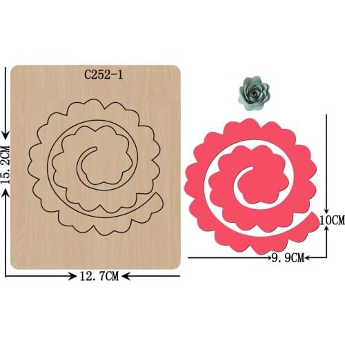 New Flowers, Bow Wooden die Scrapbooking C-252-1 Cutting Dies