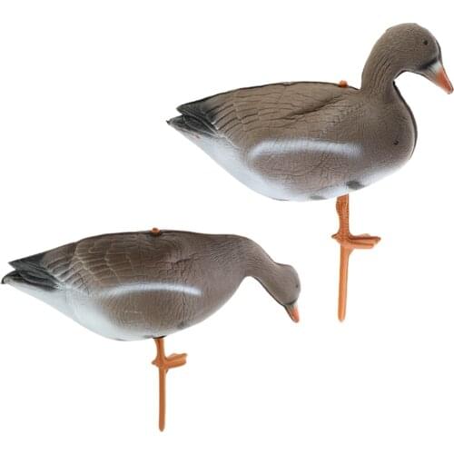 2x Vivid Simulation Foam Goose Hunting Decoy Scarecrow Bird Decoys Repeller