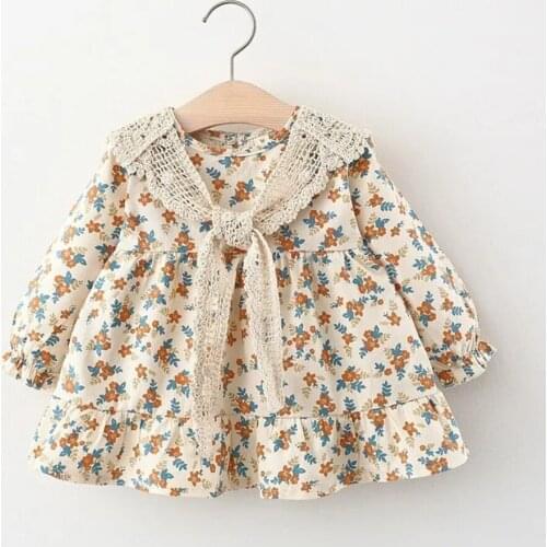 Toddler Baby Princess Dresses 2021 New Spring Newborn Baby Flowers Dresses with Shawl Baby Floral Costumes Kids Girls Vestidos