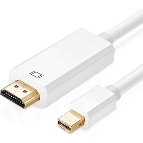 1.8m Connecting Cable High Definition Plug Play ABS Mini DP to HDMI-compatible Converter Cable for Apple