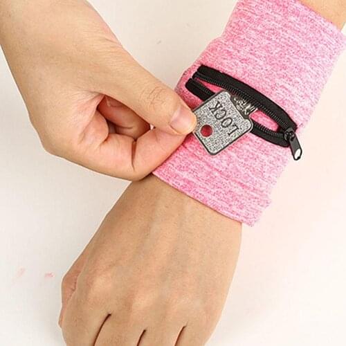 Running Sport Travel Zipper Wrist Wallet Band Coin Key Holder Storage Pouch