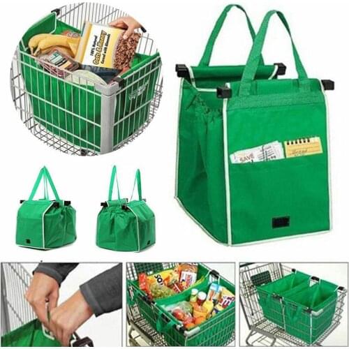 Supermarket Shopping Bag Eco Friendly Trolley Tote Thicken Cart Bags Large Capacity Handbags Foldable Reusable Women Cart Bag