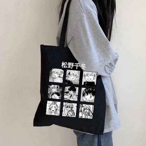 Manga Tokyo Revengers Shopping Bag Graphic Tote Gothic Shopper Bag Women Canvas Shoulder Bag Female Ulzzang Eco Large-capacity