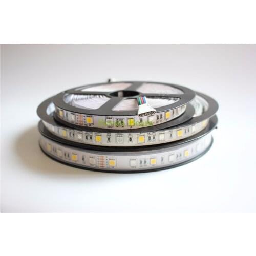 DC24V RGBW led strip light 5050 SMD 12mm PCB 5M 60leds/m led flexible tape rope stripe light RGBWW RGB warm white Newest