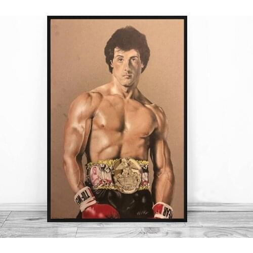 Vintage Rocky Poster Boxing Canvas Painting Print Bedroom Home Decor Modern Wall Art Oil Picture Framework HD